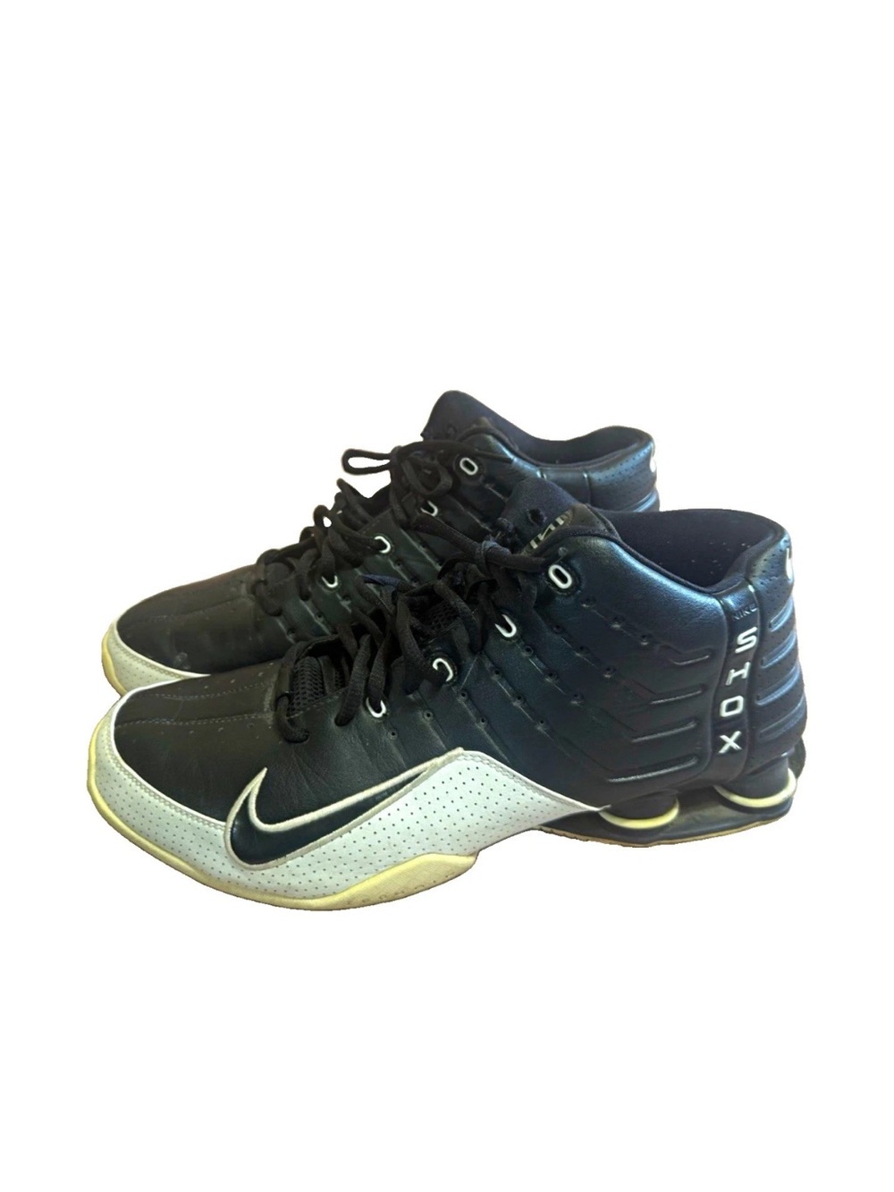 Vintage 2004 Nike Shox Elevate Black White Men's Basketball Shoes Size 13 Rare